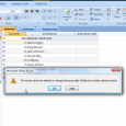 Microsoft Access Relationships: Cascade Update Newbies to Microsoft Access are often puzzled by a variety of warning messages, and the message "The record cannot be deleted or changed because table 'tblYourTableNameHere' includes related records," is among the more common messages that frustrate beginners. Do not be discouraged. This message is really a good thing because it means referential integrity is doing its job in protected your records from being orphaned.