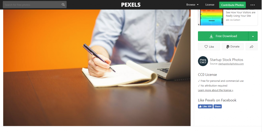 Pexels Website
